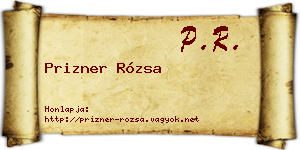 Prizner Rózsa névjegykártya