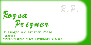 rozsa prizner business card